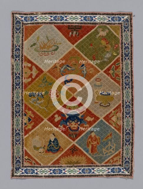 Panel (Dress Fabric), China, Qing dynasty (1644-1911), 1875/1900. Creator: Unknown.