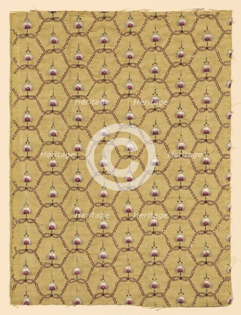 Panel (Dress Fabric), France, 1775/80. Creator: Unknown.
