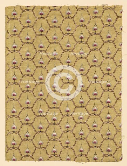 Panel (Dress Fabric), France, 1775/80. Creator: Unknown.