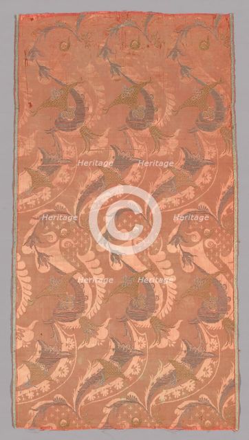 Panel (Dress Fabric), France, c. 1707/08. Creator: Unknown.