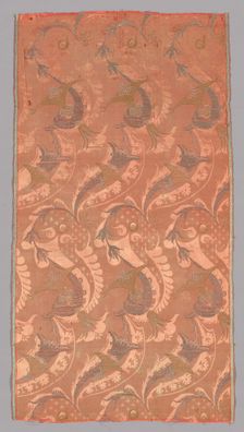 Panel (Dress Fabric), France, c. 1707/08. Creator: Unknown