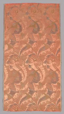 Panel (Dress Fabric), France, c. 1707/08. Creator: Unknown