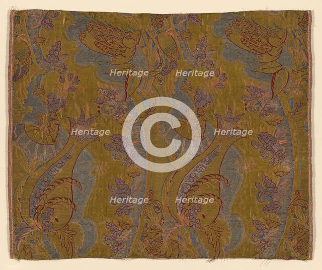 Panel (Dress Fabric), France, c. 1711. Creator: Unknown.