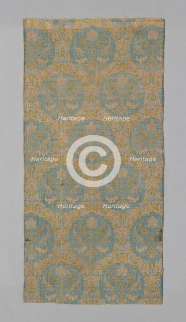 Panel (Dress Fabric), Iran, 17th century, Safavid Dynasty (1501-1722). Creator: Unknown.