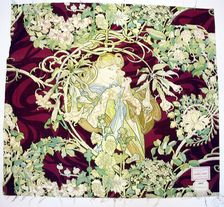 Panel Entitled "Femme à marguerite" (Woman with Daisy), Mulhouse, c. 1898/1900. Creator: Alphonse Mucha