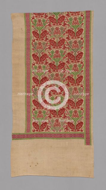 Panel (For a Bed Curtain), Greece, 17th/18th century. Creator: Unknown.