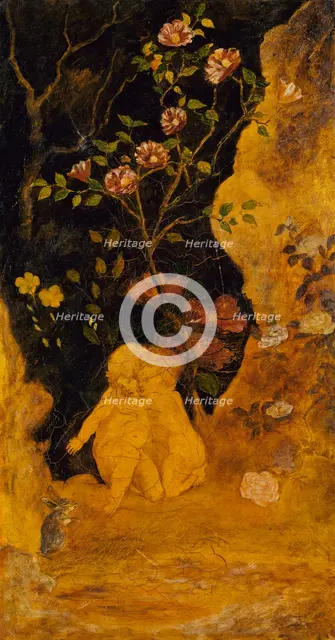 Panel for a Screen: Children Frightened by a Rabbit, ca. 1876. Creator: Albert Pinkham Ryder.