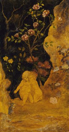 Panel for a Screen: Children Frightened by a Rabbit, ca. 1876. Creator: Albert Pinkham Ryder
