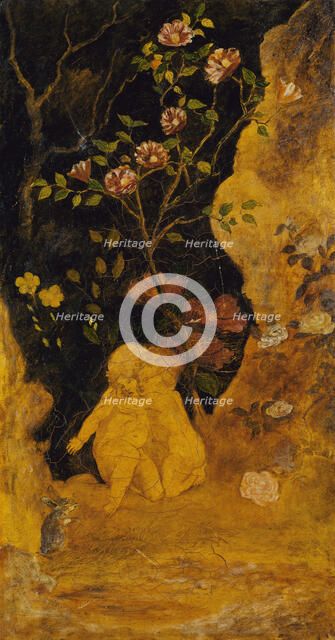 Panel for a Screen: Children Frightened by a Rabbit, ca. 1876. Creator: Albert Pinkham Ryder.