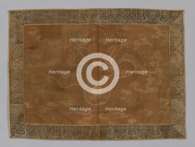 Panel (Former Fragment of Man's Coat), China, Qing dynasty(1644-1911), 1700/35. Creator: Unknown.