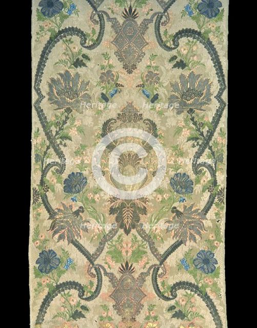 Panel (formerly a Curtain from a Sedan Chair), France, c. 1720. Creator: Unknown.
