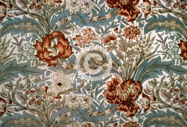 Panel (Formerly a Furnishing Textile), England, c. 1895/1900. Creators: Sidney Mawson, Turnbull & Stockdale.