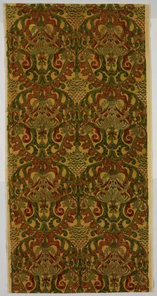 Panel (Formerly Furnishing Textiles), England, Late 1880s/early 1890s. Creator: Turnbull & Stockdale