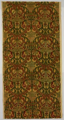 Panel (Formerly Furnishing Textiles), England, Late 1880s/early 1890s. Creator: Turnbull & Stockdale