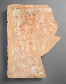 Panel fragment with the god Shiva/Oesho, ca. 3rd century A.D.. Creator: Unknown
