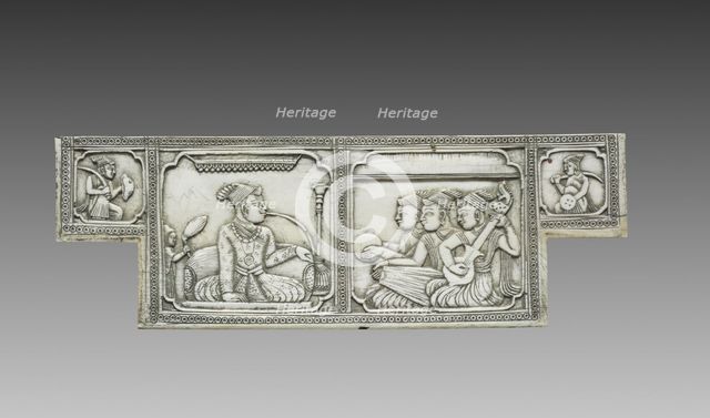 Panel from a Box, c. 18th Century. Creator: Unknown.