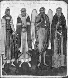 Panel from a Saints Calendar (painted on both sides). Creator: Unknown