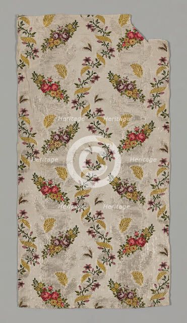 Panel from a Skirt, Spitalfields, c. 1753/55. Creator: Unknown.