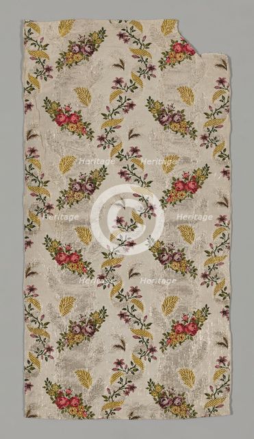 Panel from a Skirt, Spitalfields, c. 1753/55. Creator: Unknown.