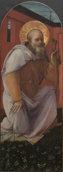 Panel from a Triptych: St. Anthony Abbot, 1458. Creator: Filippo Lippi (Italian, c. 1406-1469)