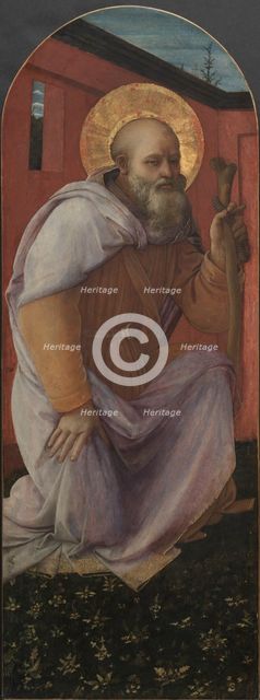 Panel from a Triptych: St. Anthony Abbot, 1458. Creator: Filippo Lippi (Italian, c. 1406-1469).