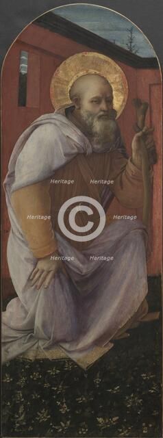 Panel from a Triptych: St. Anthony Abbot, 1458. Creator: Filippo Lippi (Italian, c. 1406-1469).