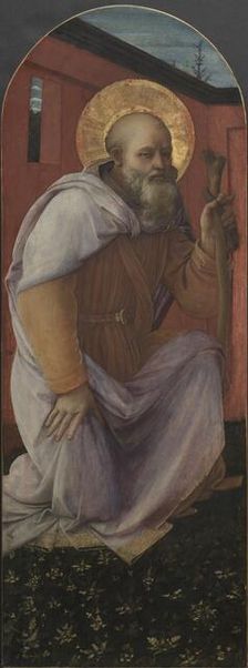 Panel from a Triptych: St. Anthony Abbot, 1458. Creator: Filippo Lippi (Italian, c. 1406-1469)