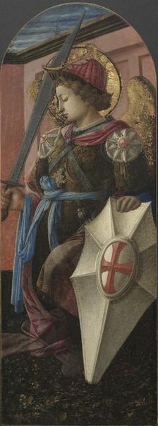 Panel from a Triptych: The Archangel Michael, 1458. Creator: Filippo Lippi (Italian, c. 1406-1469)