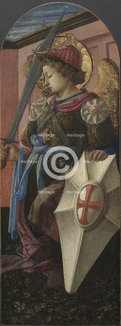 Panel from a Triptych: The Archangel Michael, 1458. Creator: Filippo Lippi (Italian, c. 1406-1469).