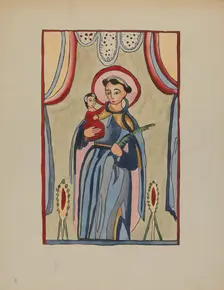 Panel from Altar Piece of San Antonio, c. 1936. Creator: E. Boyd