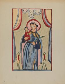 Panel from Altar Piece of San Antonio, c. 1936. Creator: E. Boyd