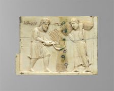 Panel from an Ivory Casket with the Story of Adam and Eve, Byzantine, 10th or 11th century. Creator: Unknown