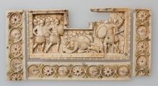 Panel from an Ivory Casket with Scenes of the Story of Joshua, Byzantine, 900-1000. Creator: Unknown