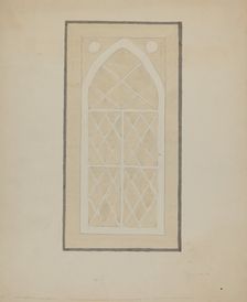 Panel from Hall Lantern, c. 1936. Creator: Blanche Waterbury