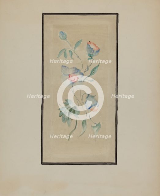 Panel from Hall Lantern, c. 1936. Creator: Blanche Waterbury.