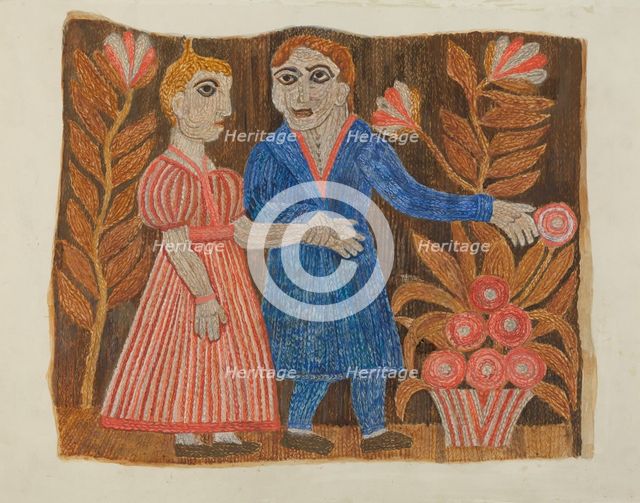 Panel from Rug, c. 1938. Creator: Sims, Agnes.