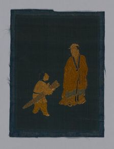 Panel (Furnishing Fabric), China, Kangxi Period, Qing dynasty (1644-1911), 1800/50. Creator: Unknown