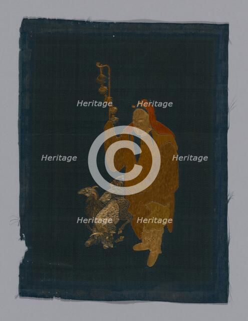 Panel (Furnishing Fabric), China, Kangxi Period, Qing dynasty (1644-1911), 1800/50. Creator: Unknown.