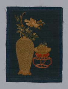 Panel (Furnishing Fabric), China, Kangxi Period, Qing dynasty (1644-1911), 1800/50. Creator: Unknown
