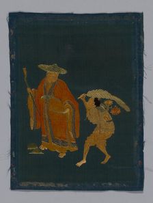 Panel (Furnishing Fabric), China, Kangxi Period, Qing dynasty (1644-1911), 1800/50. Creator: Unknown