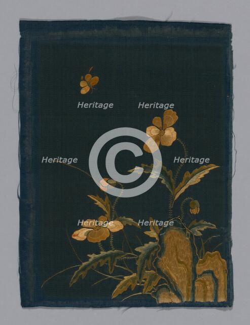 Panel (Furnishing Fabric), China, Kangxi Period, Qing dynasty (1644-1911), 1800/50. Creator: Unknown.