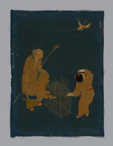 Panel (Furnishing Fabric), China, Kangxi Period, Qing dynasty (1644-1911), 1800/50. Creator: Unknown