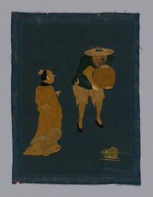 Panel (Furnishing fabric), China, Kangxi Period, Qing dynasty (1644-1911), 1800/50. Creator: Unknown