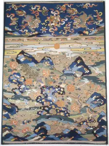 Panel (Furnishing Fabric), China, Late-Ming dynasty (1368-1644)/Qing dynasty (1644-1911)... Creator: Unknown