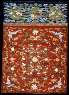 Panel (Furnishing Fabric), China, Ming dynasty(1368-1644)/ Qing dynasty (1644-1911), 1600/50. Creator: Unknown