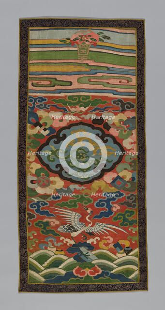 Panel (Furnishing Fabric), China, Qing dynasty (1644-1911), 1600/44. Creator: Unknown.
