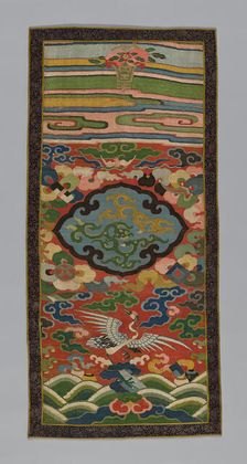 Panel (Furnishing Fabric), China, Qing dynasty (1644-1911), 1600/44. Creator: Unknown