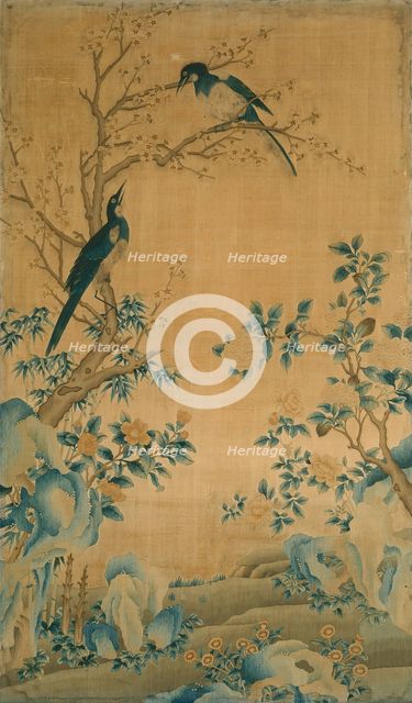 Panel (Furnishing Fabric), China, Qing dynasty (1644-1911),  1750/1800. Creator: Unknown.