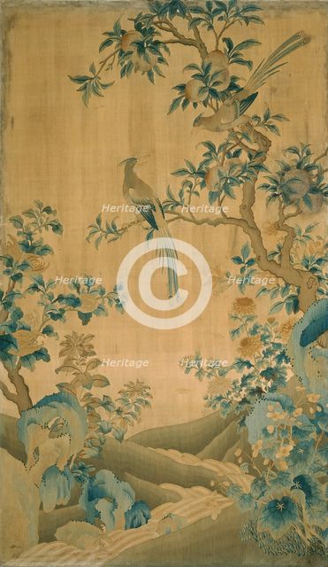 Panel (Furnishing Fabric), China, Qing dynasty(1644-1911), 1750/1800. Creator: Unknown.