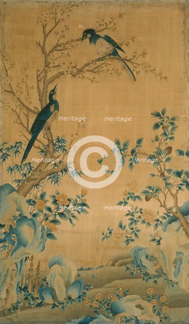 Panel (Furnishing Fabric), China, Qing dynasty (1644-1911),  1750/1800. Creator: Unknown.